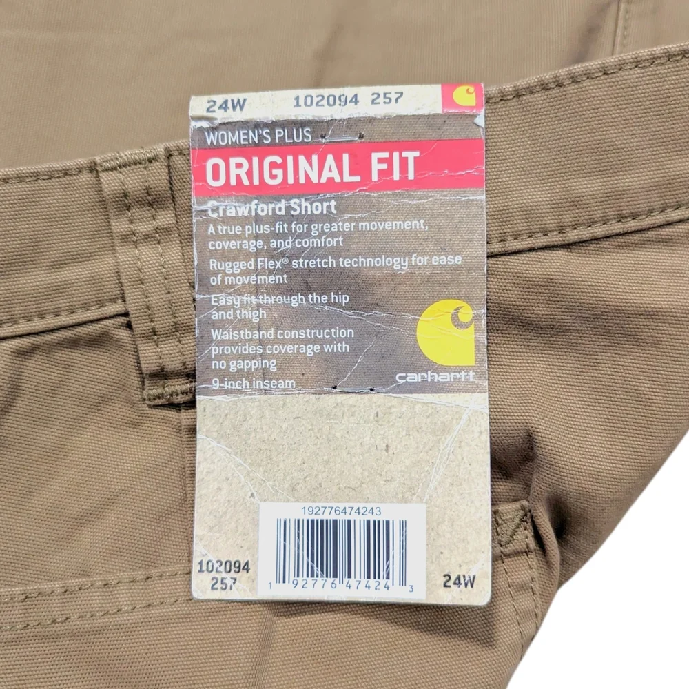 Carhartt Women's ORIGINAL Fit Crawford Short Plus - 24W Rugged Flex - 102094 257 - Picture 5 of 13